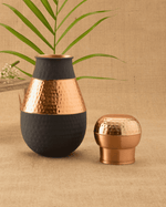 Pure Copper Rajwadi Bedroom Jar Grey