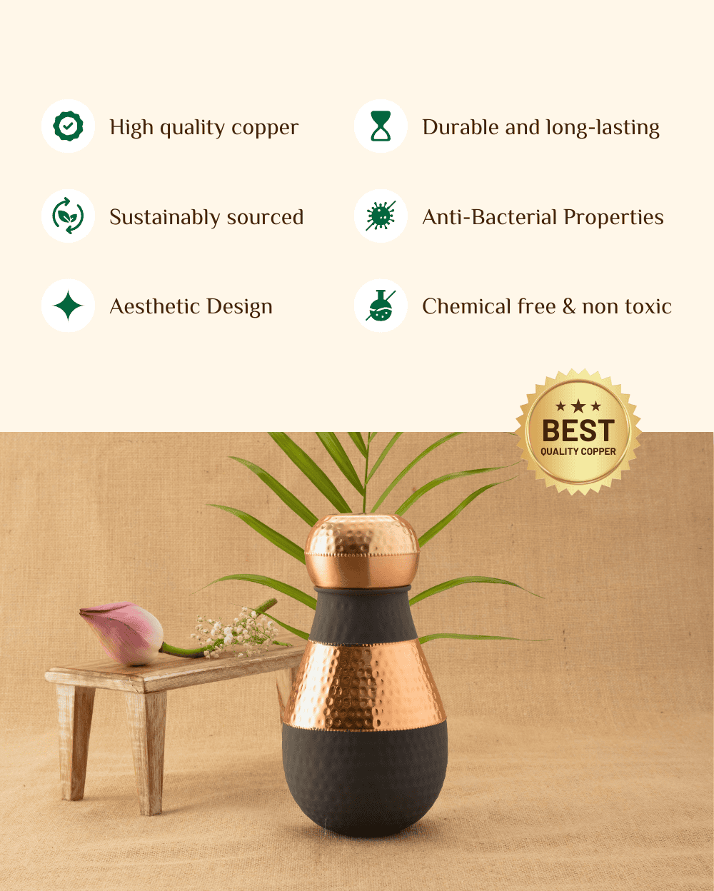 Benefits of Copper Rajwadi Bedroom Jar Grey