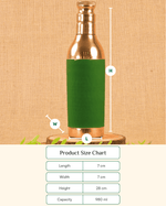 Pure Copper Signature Bottle Green Color Coated (980ml)