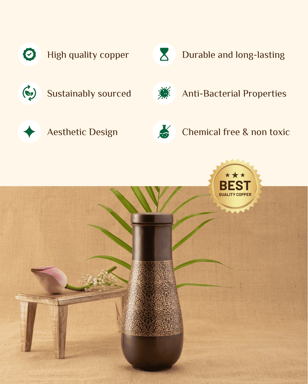 Benefits of Copper Supreme Bedroom Jar Engraved
