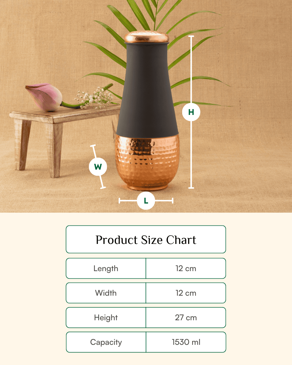 Premium Copper Supreme Bedroom Jar Grey