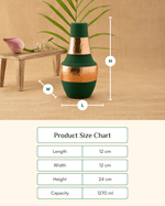 Premium Copper Tiara Bedroom Jar Green