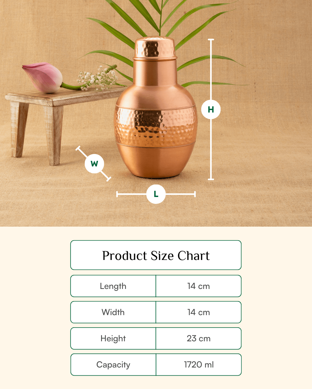 Premium Copper Classic Bedroom Jar