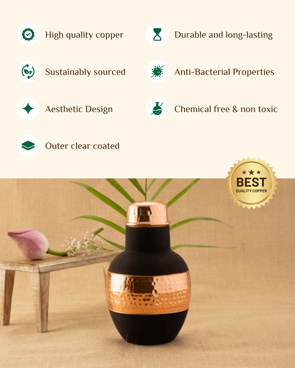 Benefits Of Copper Classic Bedroom Jar Black Color Coated 