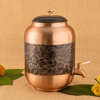 Copper Classic Matka Flower Engraved (8Ltr)