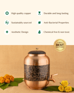 Benefits Of Copper Classic Matka Flower Engraved