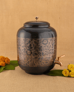 Copper Classic Vintage Matka Flower Engraved