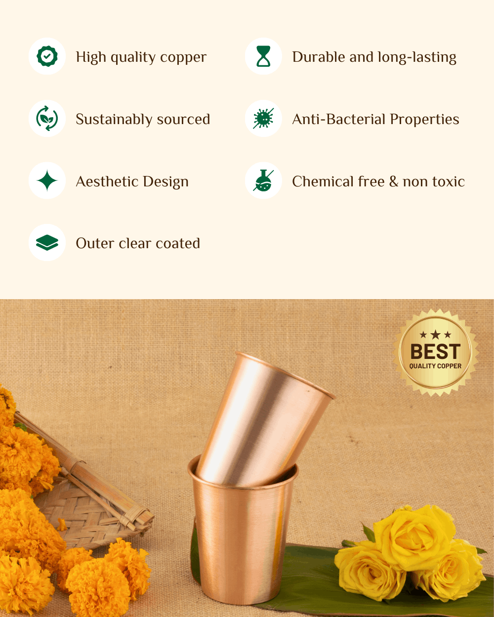 Benefits Of Copper Crest Glass 2 Pc