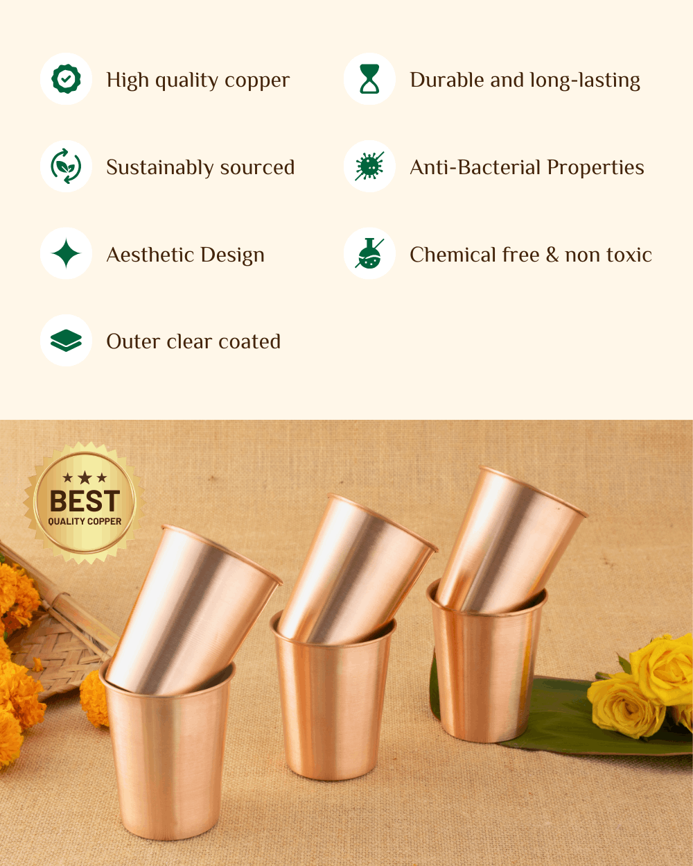 Benefits Of Copper Crest Glass 6 Pc