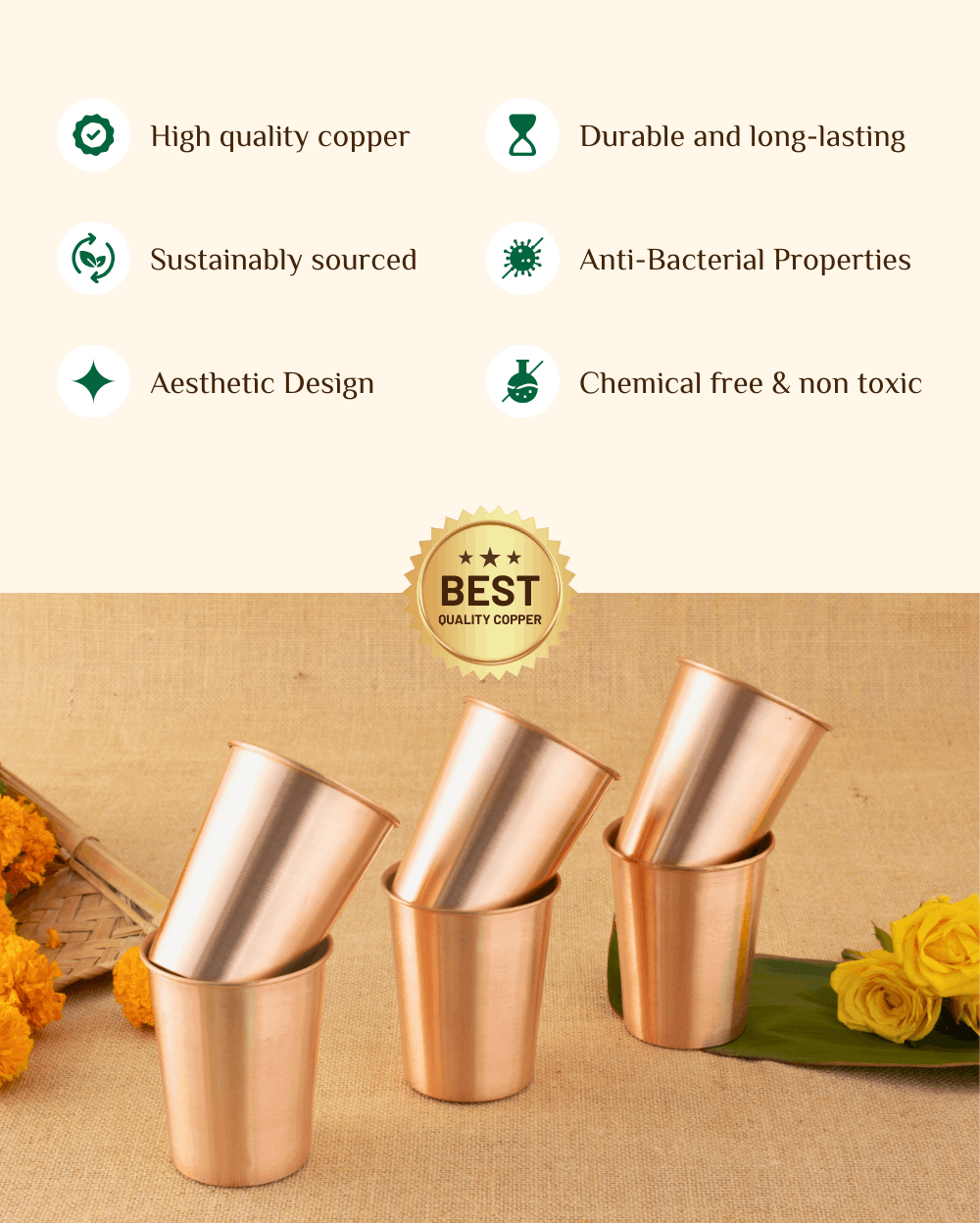 Benefits of Copper Crest Glass 6 Pc