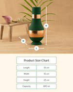 Premium Copper Fab Bedroom Jar Green