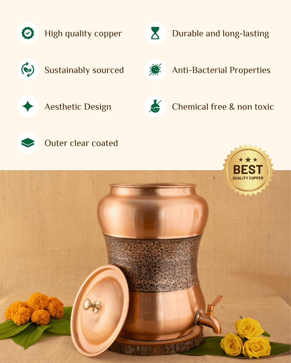 Benefits Of Copper Luxe Matka Engraved