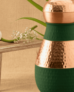 Authentic Copper Rajwadi Bedroom Jar Green