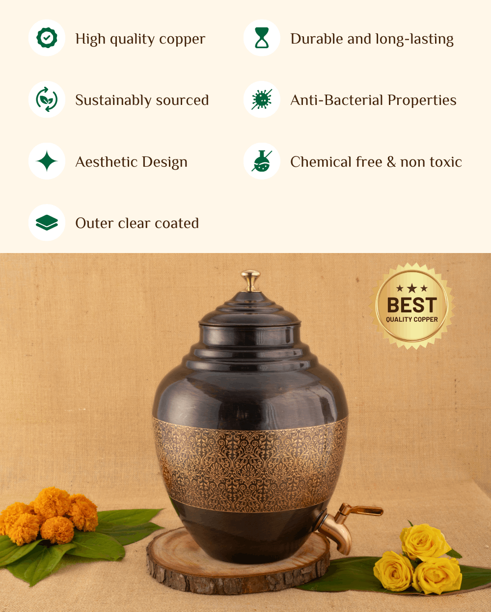 Benefits Of Copper Royal Matka Vintage Engraved