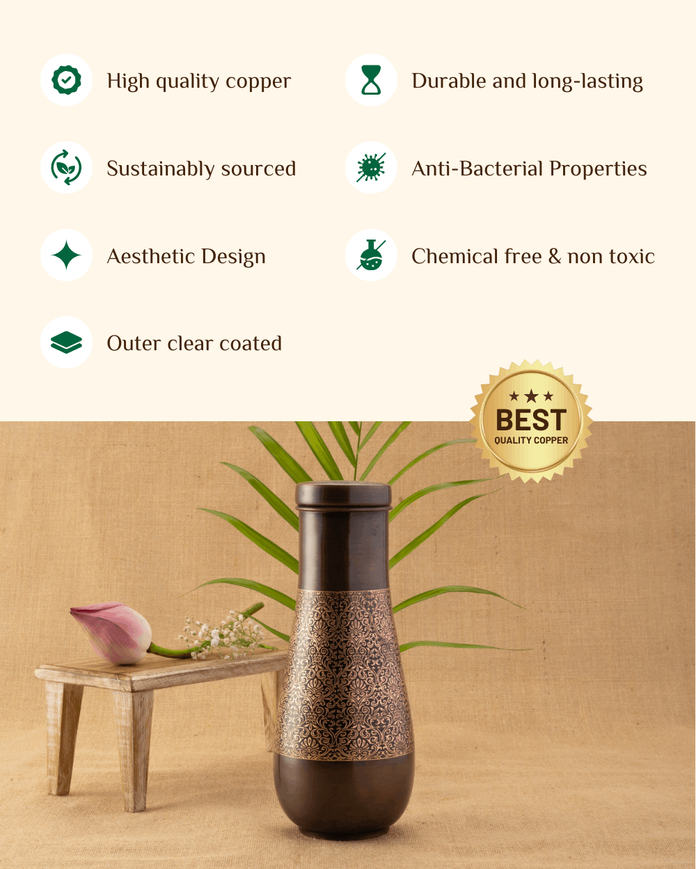 Benefits Of Copper Supreme Bedroom Jar Engraved