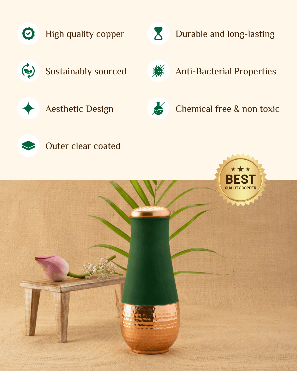 Benefits Of Copper Supreme Bedroom Jar Green Color Coated