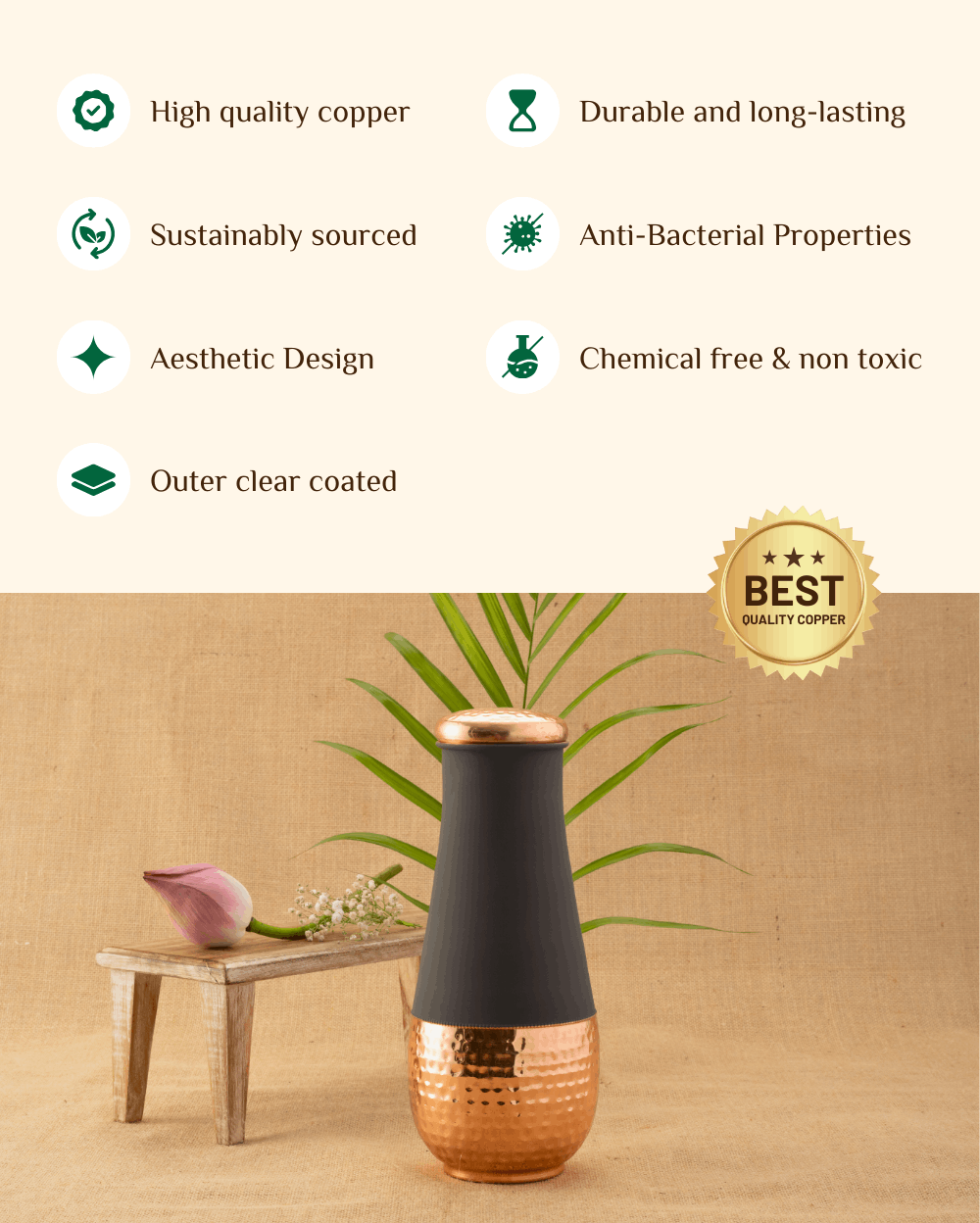 Benefits Of Copper Supreme Bedroom Jar Grey Color Coated 