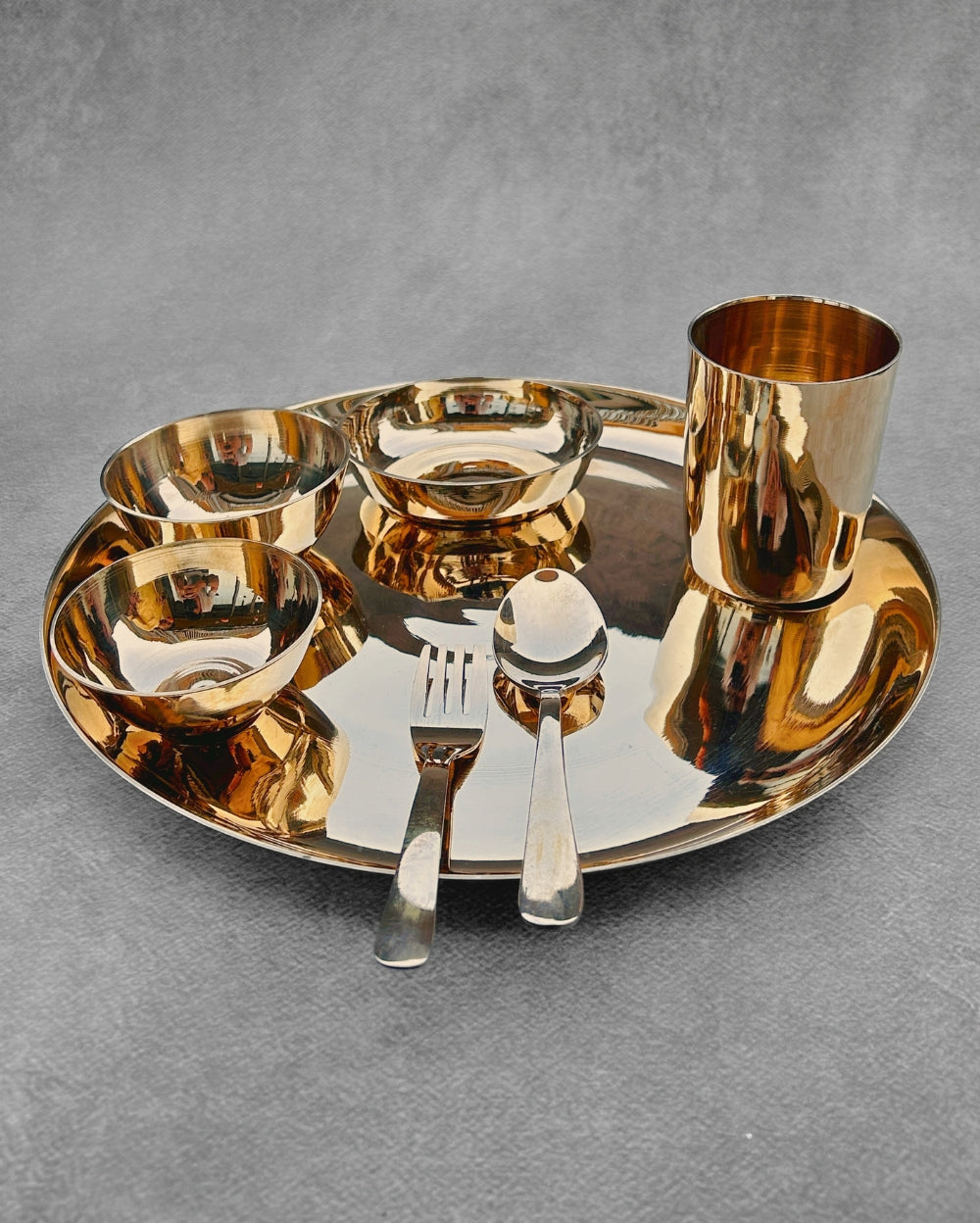 Bronze Supreme Thali/Dinner Set Glossy