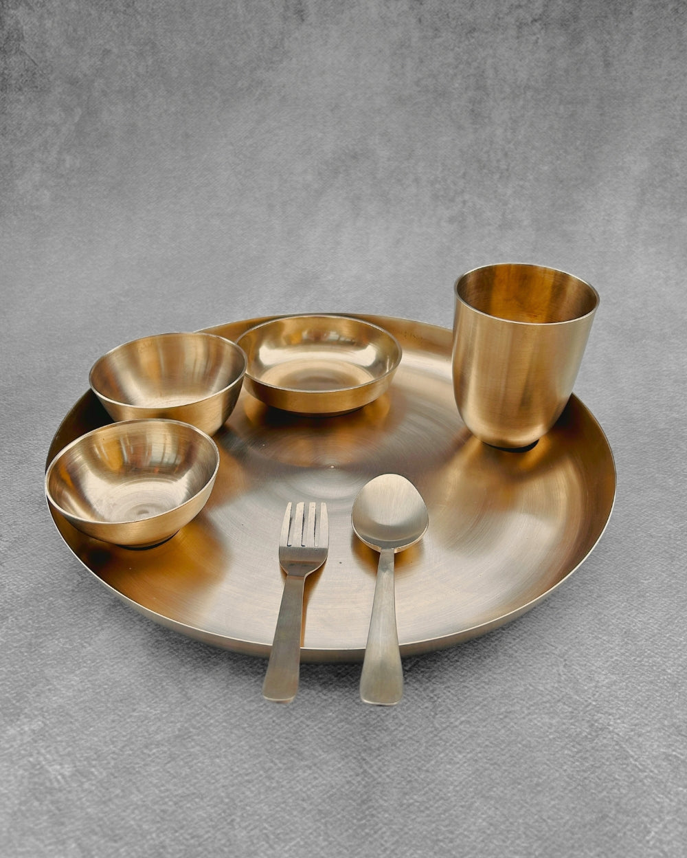 Bronze Monarch Thali/Dinner Set Matt