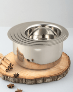 Steel Hefty Cooking Pot Set Induction Bottom