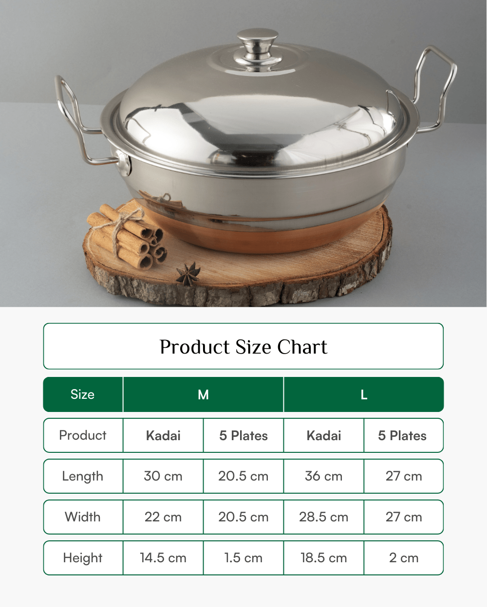 Steel Hefty Multi Kadai Copper Bottom