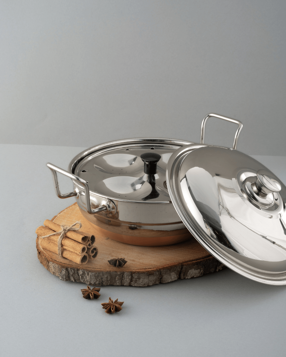 Steel Hefty Multi Kadai Copper Bottom