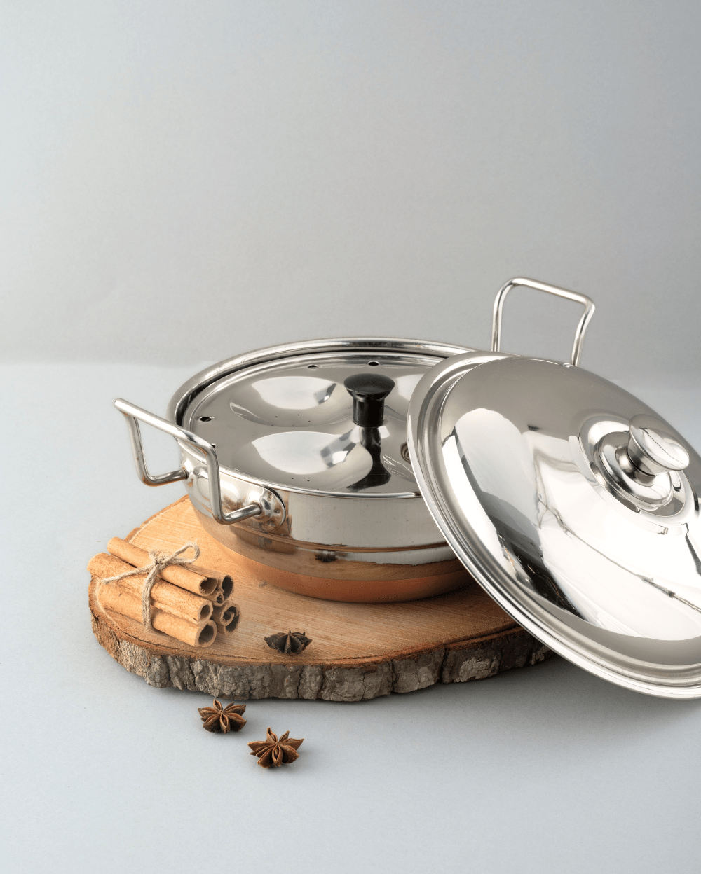 Steel Hefty Multi Kadai Copper Bottom