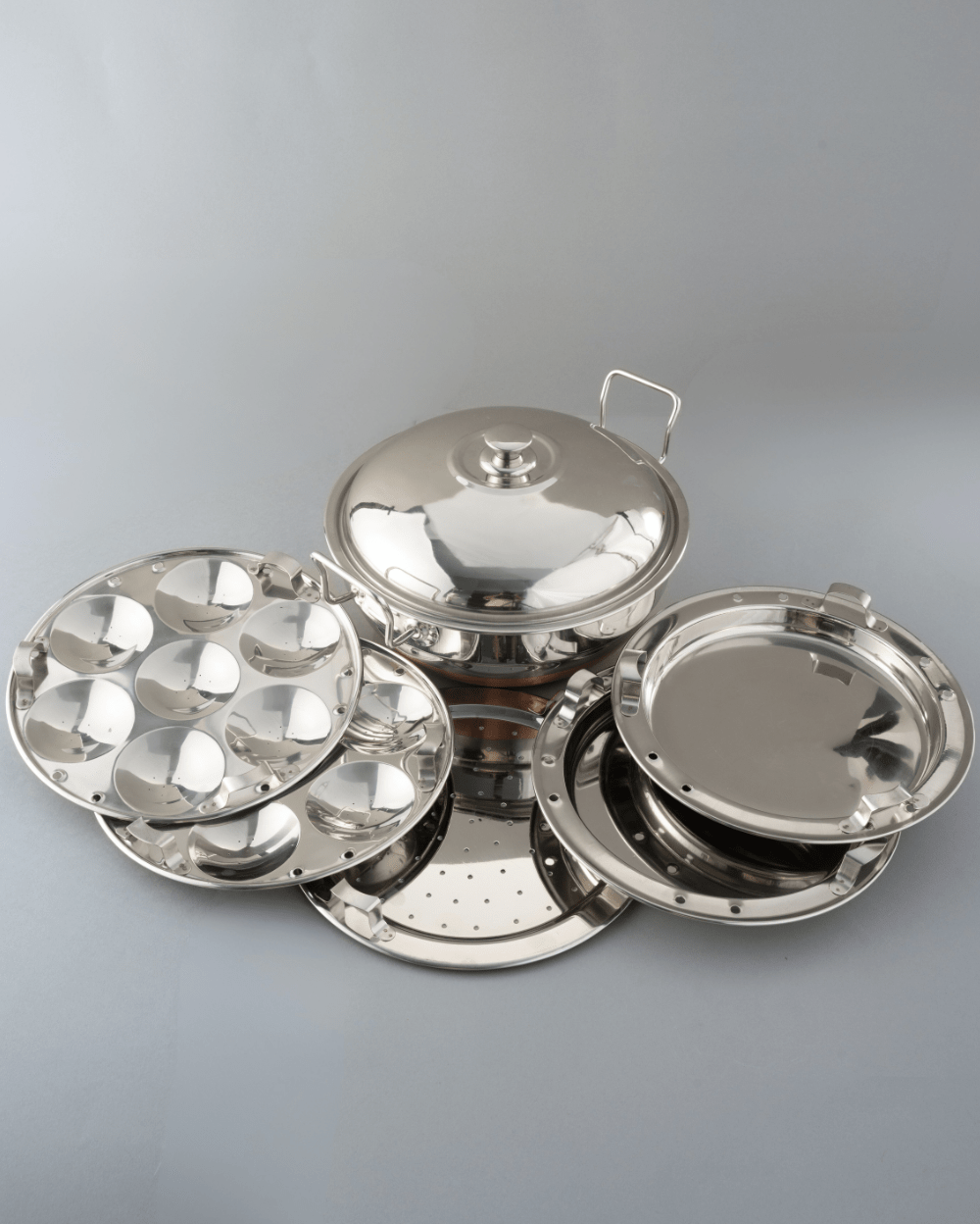 Steel Hefty Multi Kadai Copper Bottom
