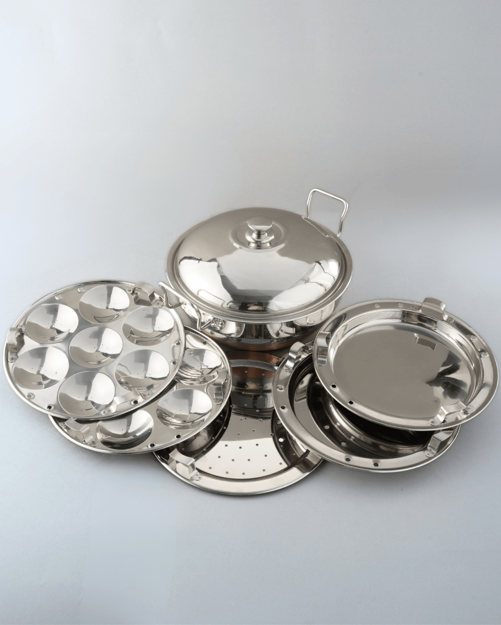 Steel Hefty Multi Kadai Copper Bottom