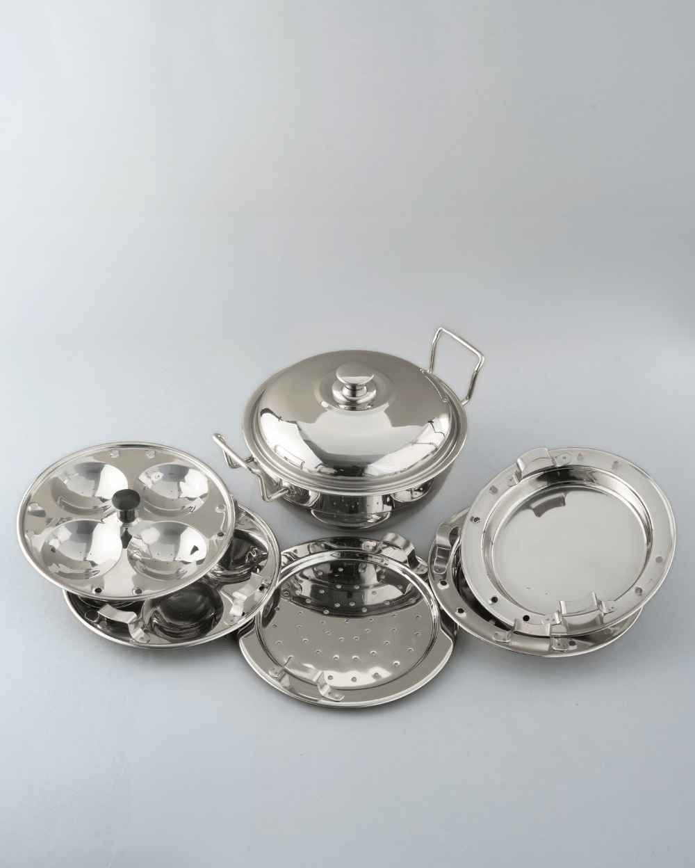 Steel Hefty Multi Kadai Induction Bottom