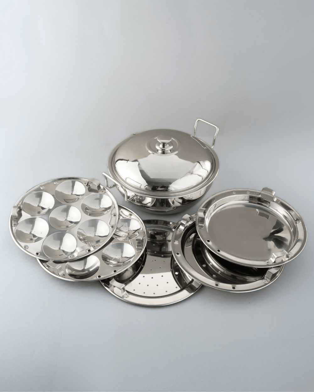 Steel Hefty Multi Kadai Induction Bottom