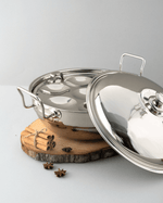 Steel Hefty Multi Kadai Induction Bottom