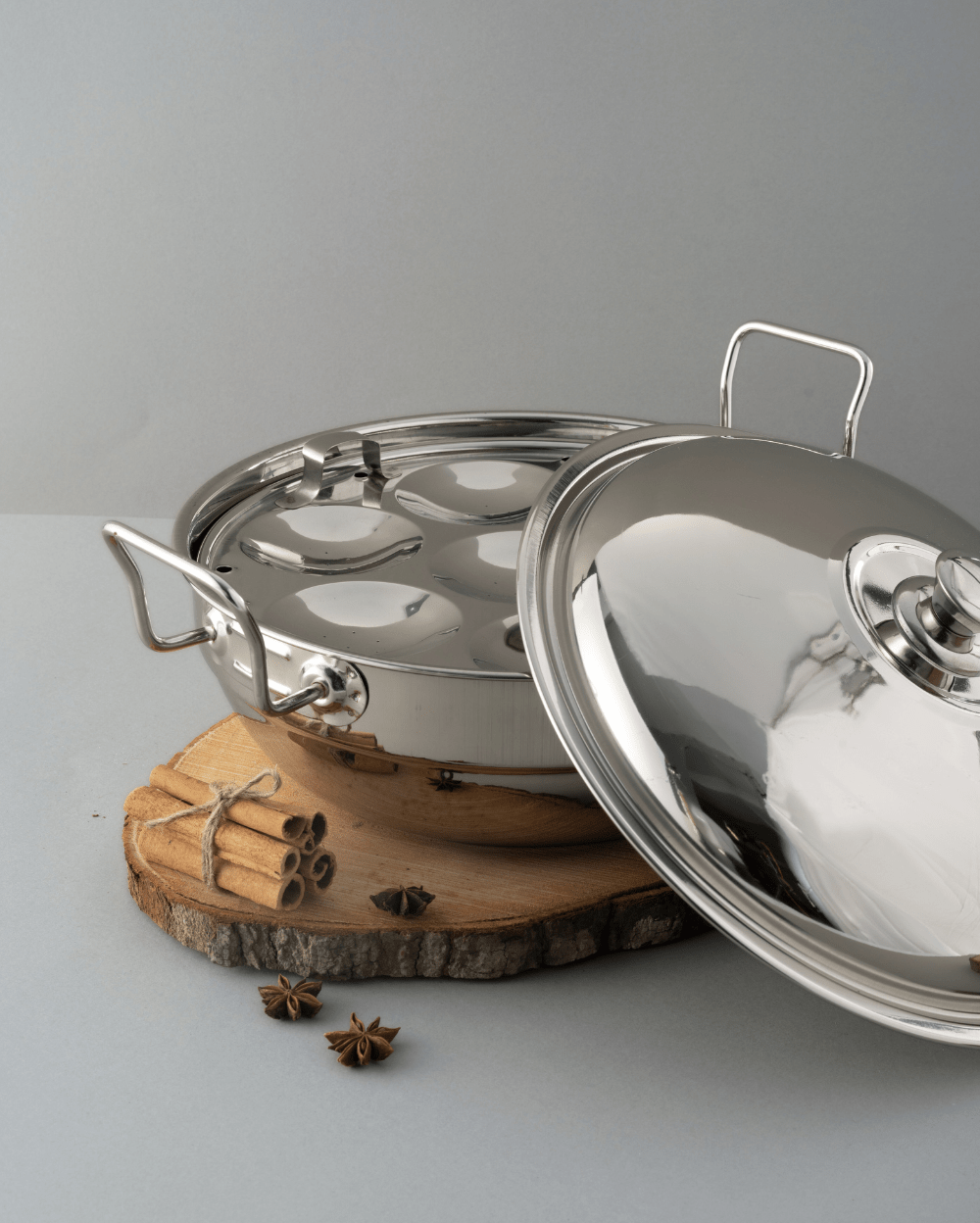 Steel Hefty Multi Kadai Induction Bottom