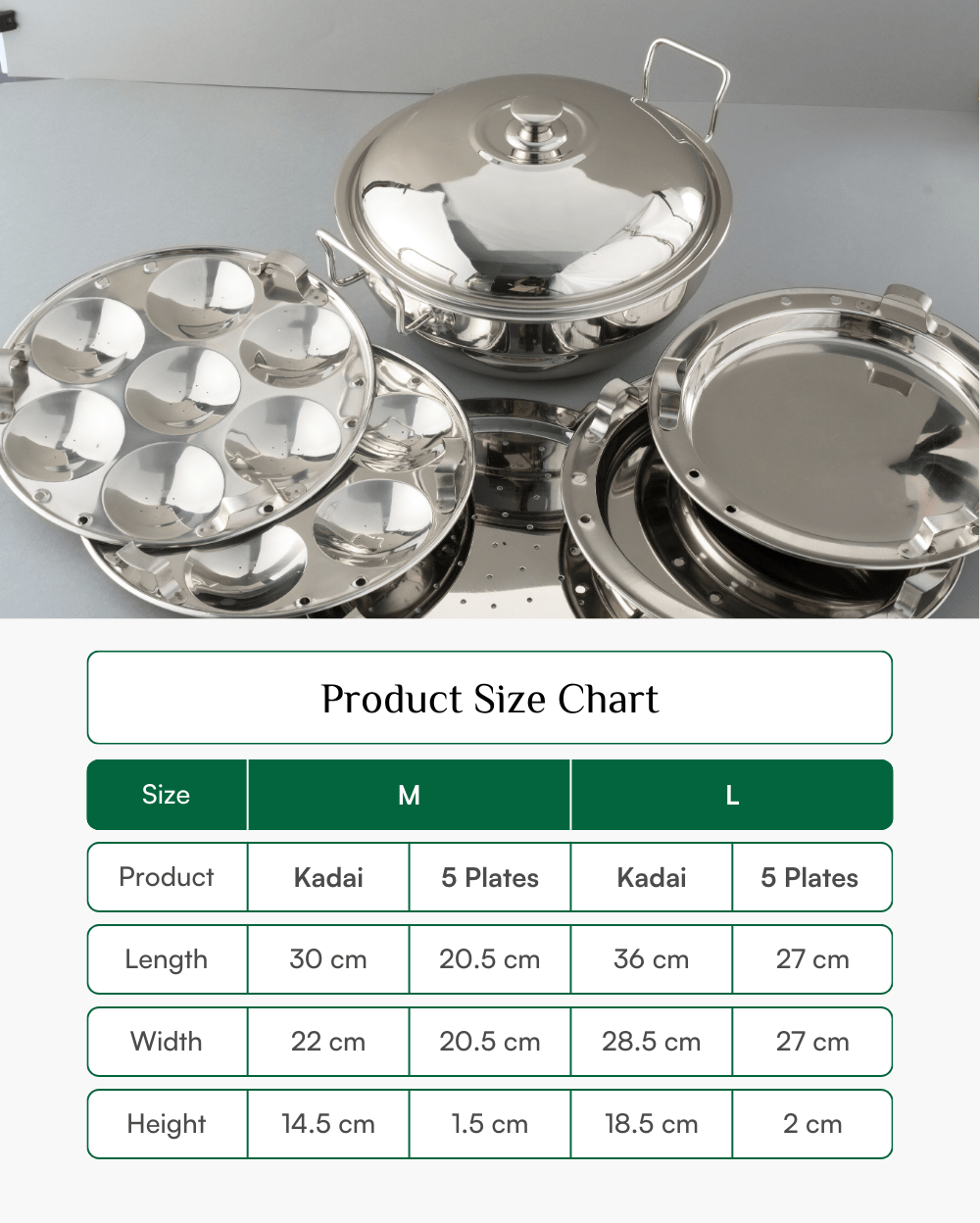 Best Steel Hefty Multi Kadai Induction Bottom