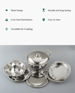Steel Hefty Multi Kadai Induction Bottom