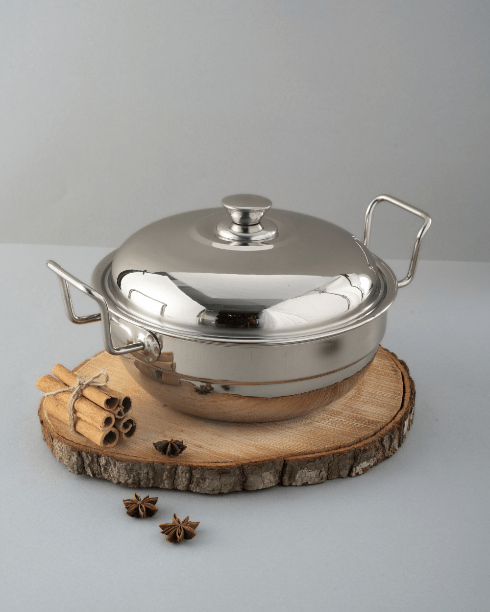 Steel Hefty Multi Kadai Induction Bottom