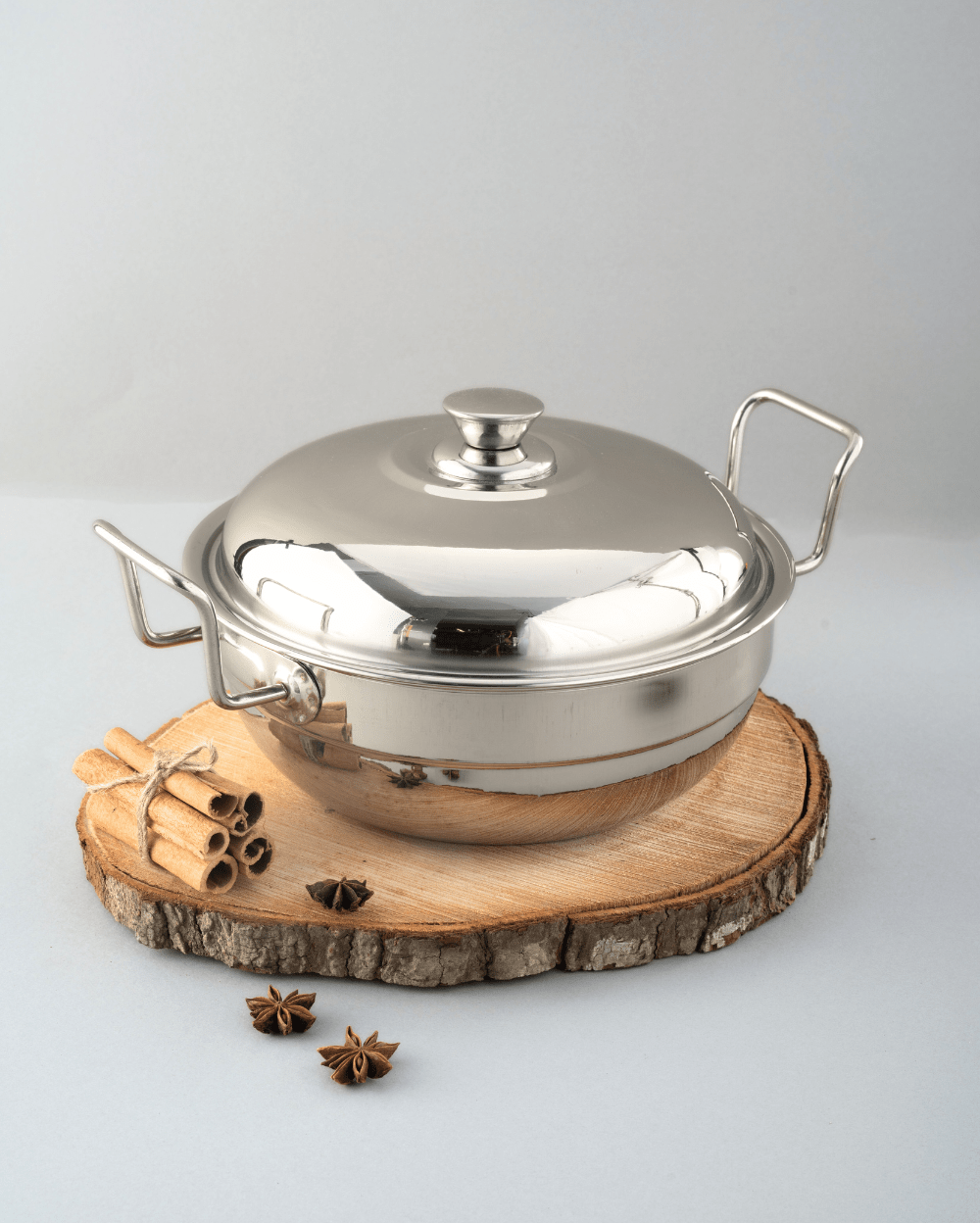 Authentic Steel Hefty Multi Kadai Induction Bottom