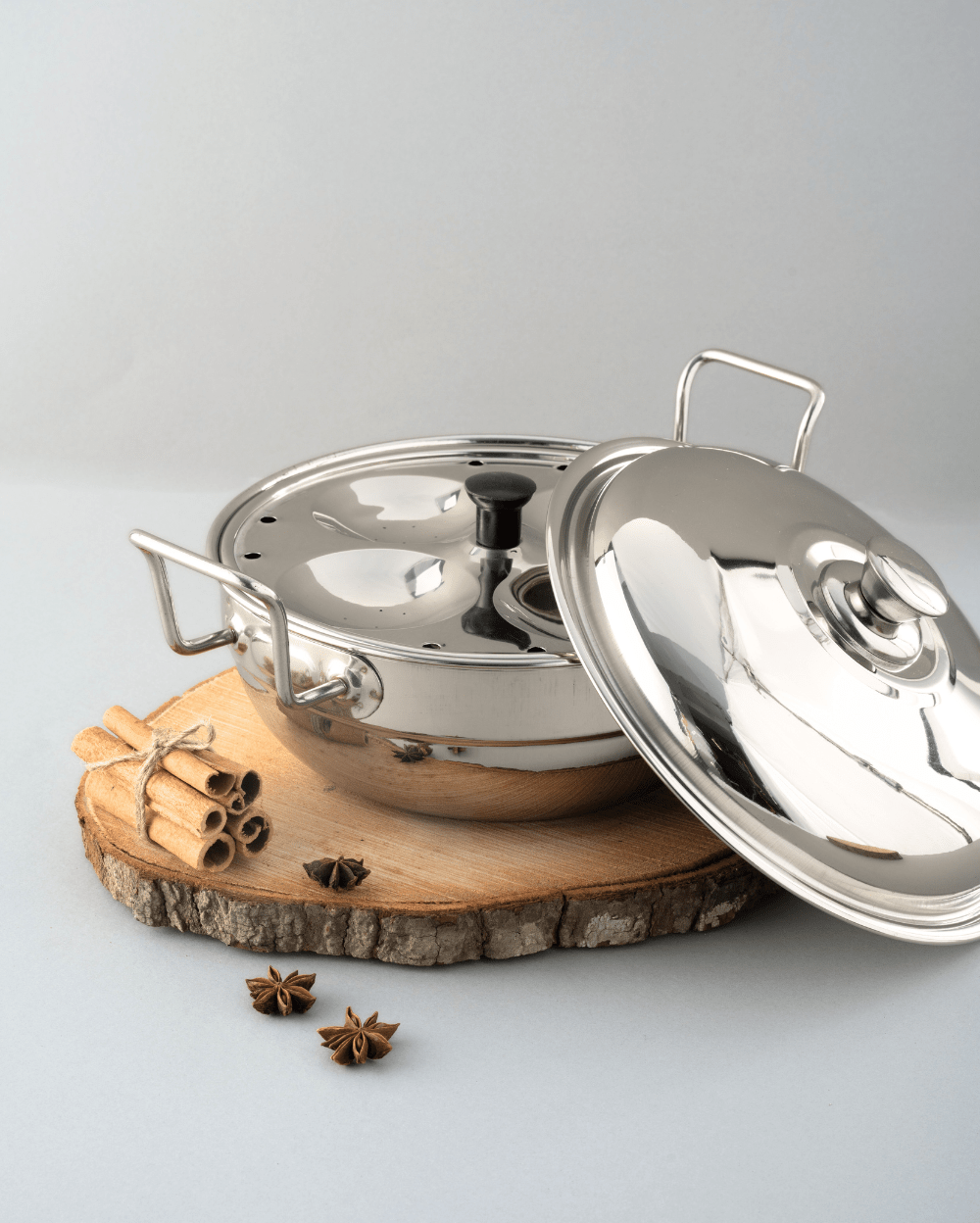 Steel Hefty Multi Kadai Induction Bottom