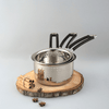 Steel Hefty Saucepan Hammered Set