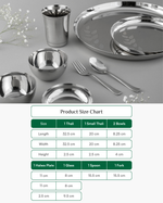 Steel Hefty Thaliset 8 Pcs