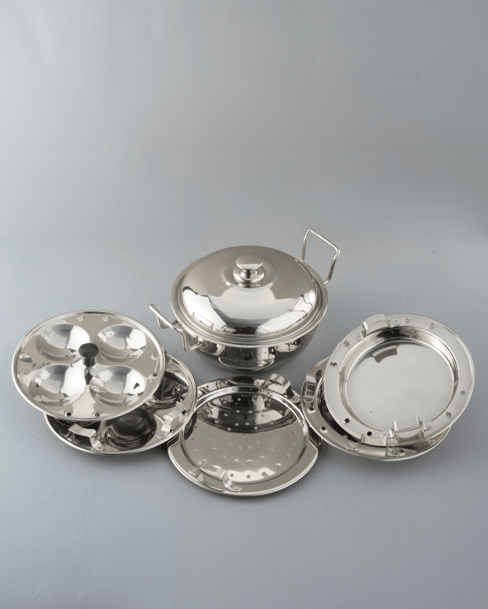 Steel Hefty Multi Kadai Induction Bottom
