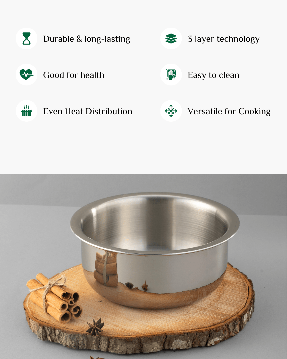 Benefits of Triply Robust Cooking Pot/Tope