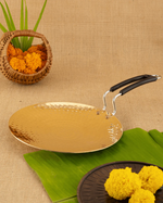 Traditional Brass Tawa Combo – Brass Robust Dosa Tawa + Brass Premium Hammered Roti Tawa